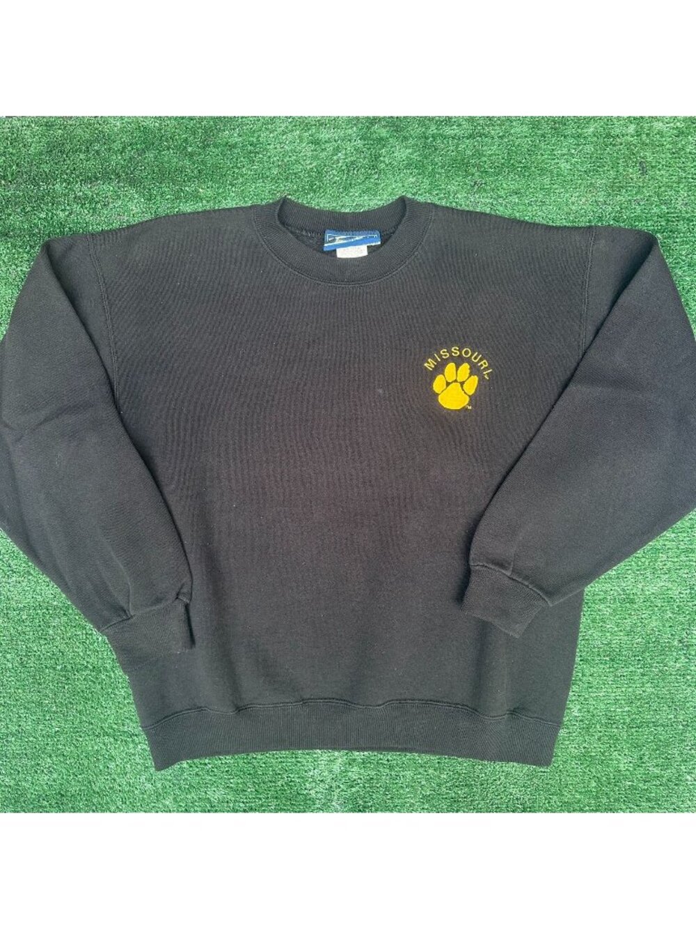 Vintage 90s Mizzou Missouri Tigers Sweatshirt Black M NCAA Football Collegiate
